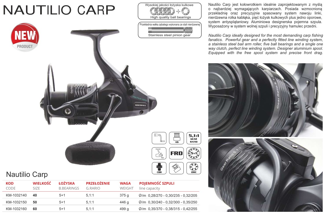 ROLA NAUTILIO CARP 5+1BB FRD50 MISTRALL